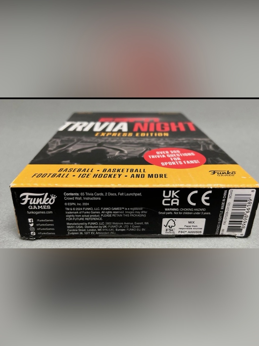 Funko ESPN Trivia Night Express Edition - Black, Red, Yellow - Picture 4 of 4